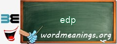 WordMeaning blackboard for edp